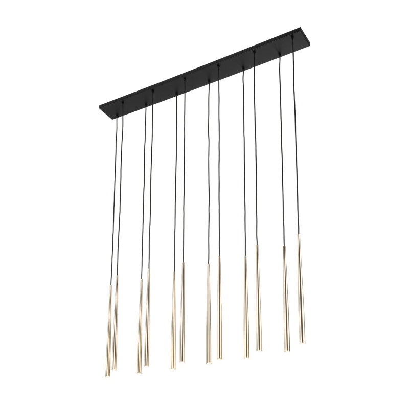 TK10119  PIANO BLACK GOLD LAMPA WISZACA 12