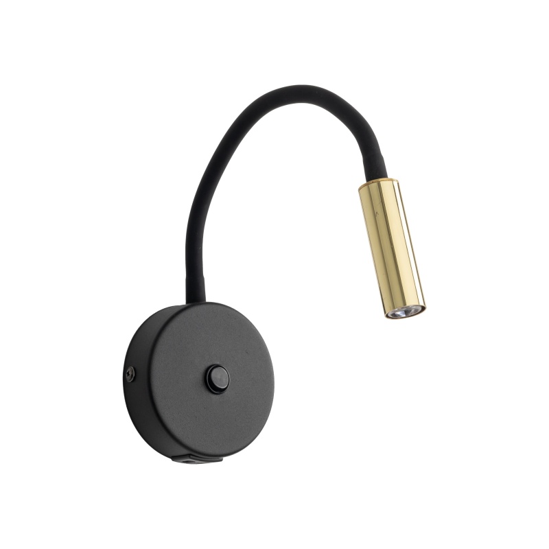 TK10201  LAGOS BLACK/GOLD KINKIET 1 USB