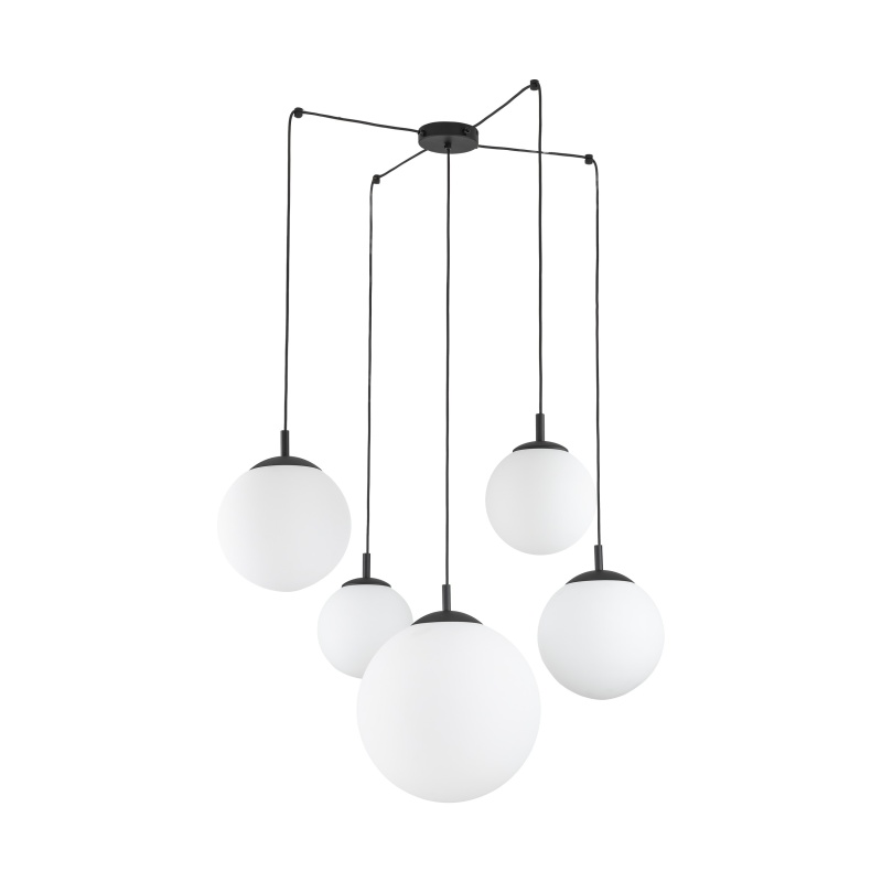 TK4791  ESME WHITE LAMPA WISZĄCA 5 PAJĄK