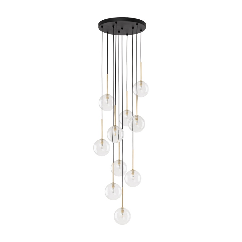 TK5944  NILOS BLACK / GOLD LAMPA WISZĄCA 10