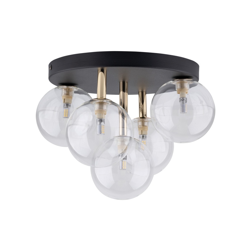 TK758  NILOS BLACK / GOLD LAMPA SUFITOWA 5PŁ