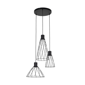 TK10187  MODESTO BLACK LAMPA WISZACA 3 KOŁO