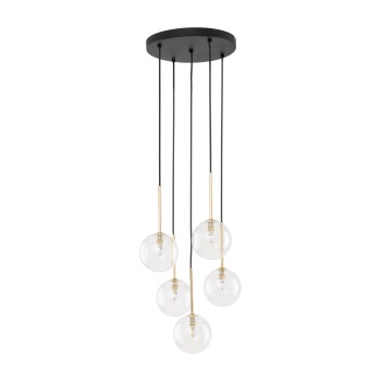 TK5943  NILOS BLACK / GOLD LAMPA WISZĄCA 5