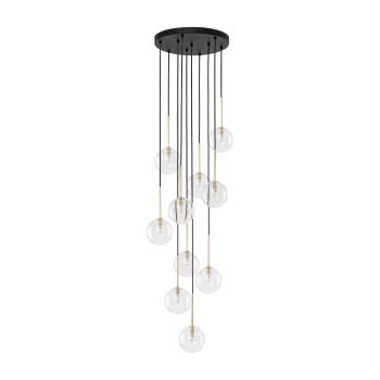 TK5944  NILOS BLACK / GOLD LAMPA WISZĄCA 10