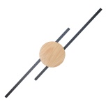 TK1369  JAVA BLACK WOOD KINKIET 2 PŁ