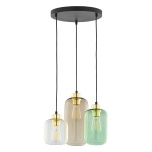 TK3325  MARCO GREEN LAMPA WISZĄCA 3 PŁ KOŁO