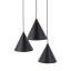 TK10067  CONO BLACK LAMPA WISZĄCA 3 KOŁO S