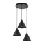 TK10067  CONO BLACK LAMPA WISZĄCA 3 KOŁO S