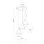 TK10067  CONO BLACK LAMPA WISZĄCA 3 KOŁO S