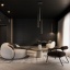 TK10116  PIANO BLACK GOLD LAMPA WISZACA 1