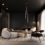 TK10117  PIANO BLACK GOLD LAMPA WISZACA 3