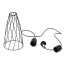 TK10161  MODESTO BLACK LAMPA WISZACA 1