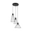 TK10187  MODESTO BLACK LAMPA WISZACA 3 KOŁO