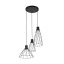 TK10187  MODESTO BLACK LAMPA WISZACA 3 KOŁO